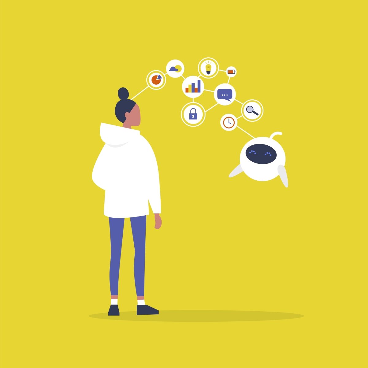 Bild 3: Durch Sensoren nehmen Roboter eine Vielzahl an Informationen auf. Mit diesen Informationen können sie die mentalen Zustände von Menschen berechnen. 