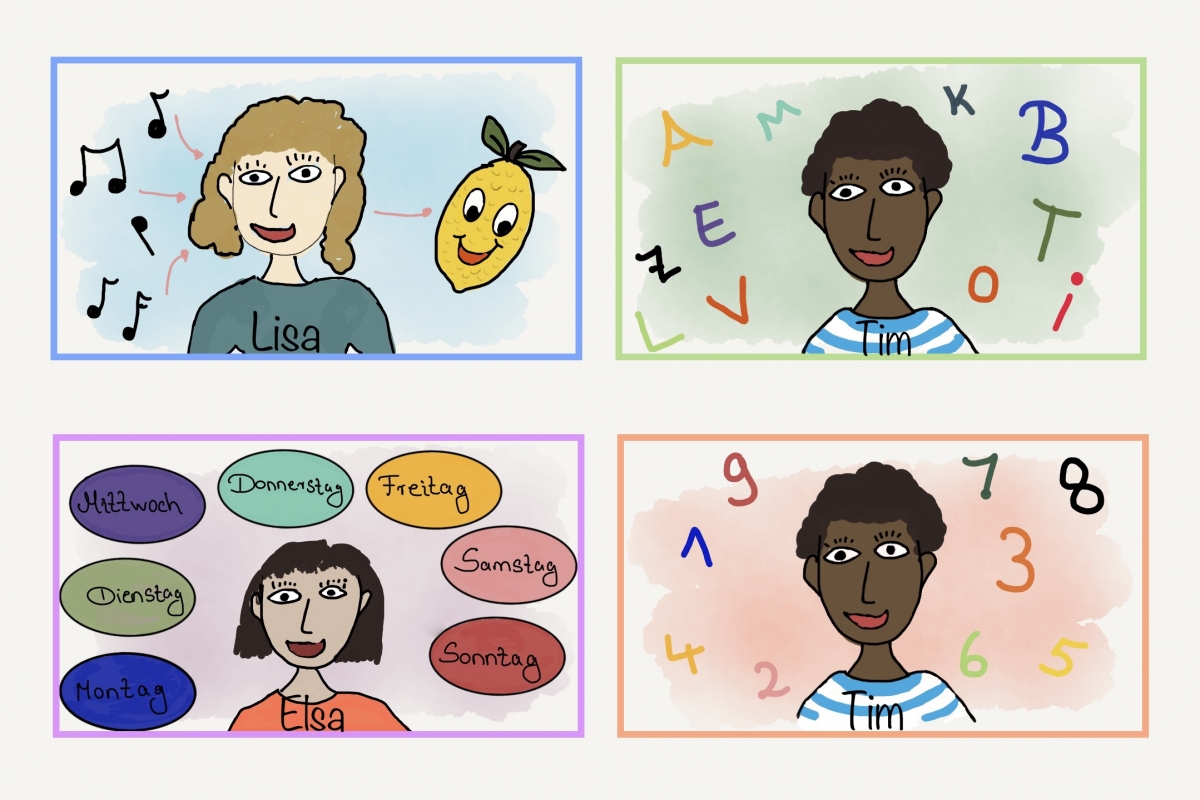 Bild 1: Musik die nach Zitrone schmeckt, bunte Wochentage und Buchstaben – die Synästhesie ist vielfältig