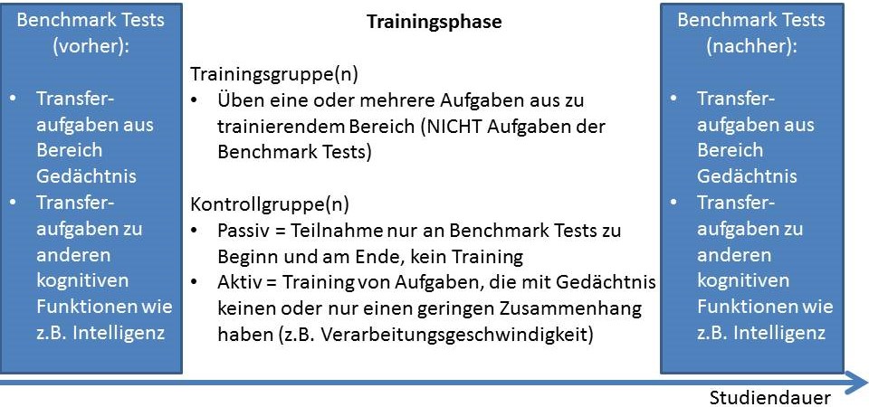 Abbildung 3. Beispiel für den Aufbau einer Trainingsstudie